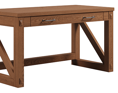 Avondale Weathered Oak Writing Desk 3d model