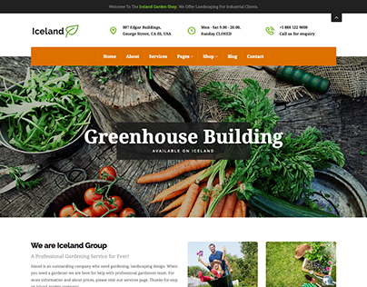 Iceland - Garden Website Template