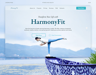 HARMONYFIT | LANDING PAGE FOR FITNESS COMPANY