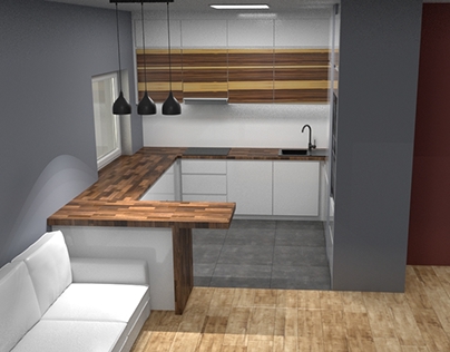 Making 3d concept of kitchen build to real room