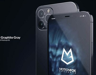 App Promo Mockup Kit | iPhone 12 Pro | Graphite Gray