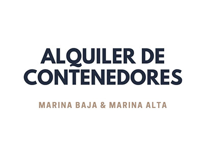 ALQUILER DE CONTENEDIRES