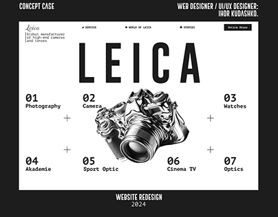 Leica Website Redesign Concept