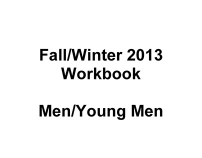 Fashion Trend Project Workbook/Guidelines: AW13
