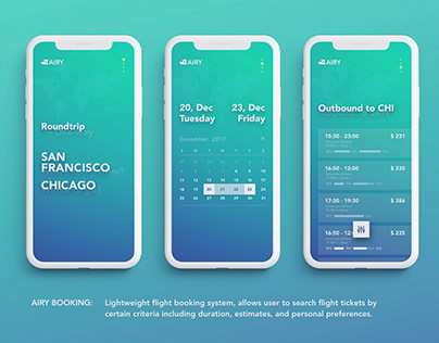 Airy Booking App Design (2017)