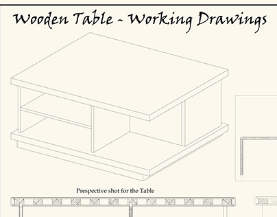 Working Details - Wooden table