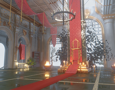 the throne room of an vain 3d Environment