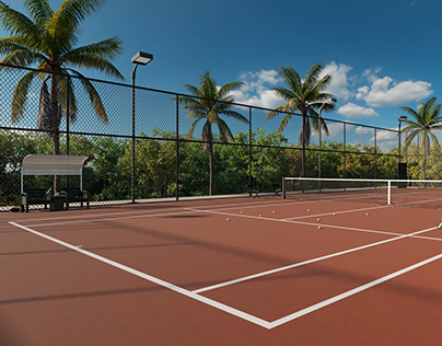 CGI - Tennis Court and Beach Volleyball Court