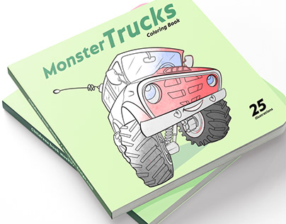 Monster Truck Coloring Book For Kids​​​​​​​