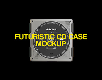 Futuristic CD Case Mockup 2D