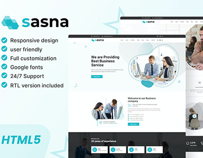 Sasna - Multipurpose Business HTML Template + RTL