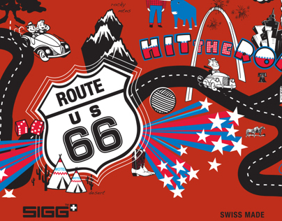 Sigg Water Bottle - Route 66 Limited Edition