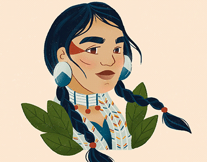 Indigenous Woman — Illustration