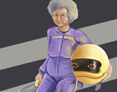Grandma Tetra + Robot Friend Helmut - Character Concept