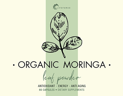 Organic Moringa Label Design
