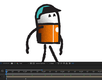 Animation of a walking man
