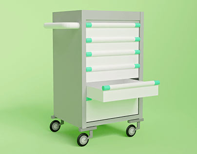 Medical Cart - Blender (3D Model)