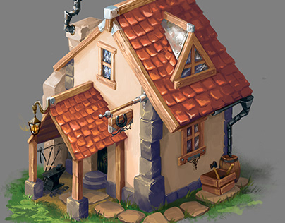 Concept of blacksmith's house