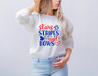 STARS STRIPES AND BOWS,MEMORIAL DAY SVG DESIGN