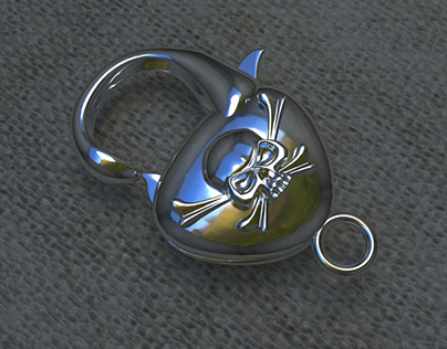 lock for chain or bracelet 3d model for printing on a p