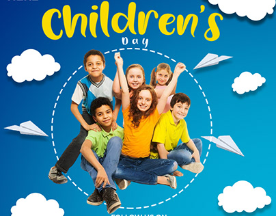Celebrating Children's Day Photoshop depicting joy