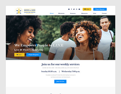 Word Of God Christian Center // Web Design