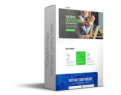 Debt Relief lead pages design Package