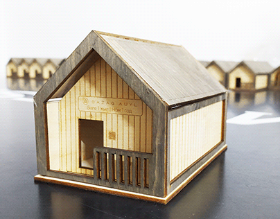 Сувенирный домик из 3мм фанеры для QAZAQ AUYL