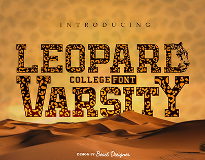 Leopard Varsity Font by Beast Designer