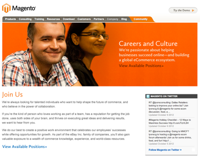 Magento Careers Web Page