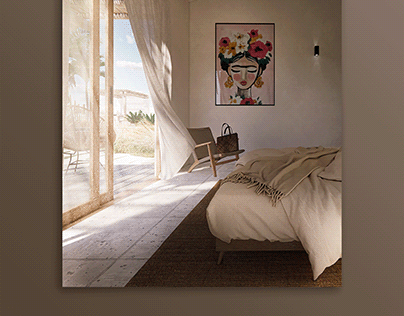 Bedroom of a villa , Curacao CW
