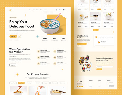 Food Delivery Landing Page Design