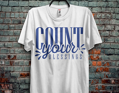 Count Your Blessings- Motivational Text Illustration