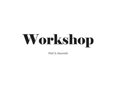 LDB_Workshop by Prof G. Anceschi
