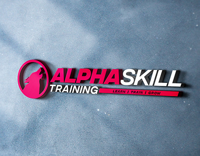 Alpha Skill Training Logo Design.