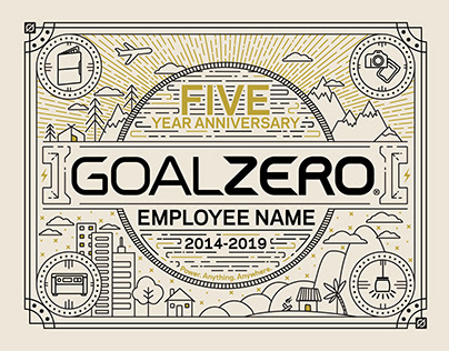 Goal Zero 5 Year Anniversary Card