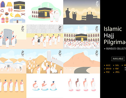 Islamic Hajj Pilgrimage Bundle collection