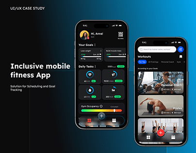 UI/UX case study inclusive mobile fitness App
