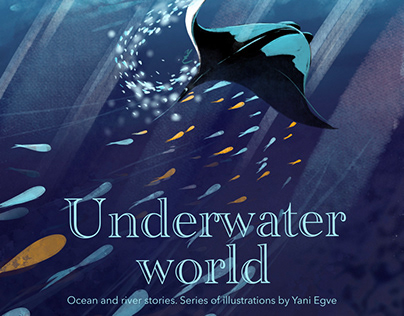 Series of illustrations Underwater world