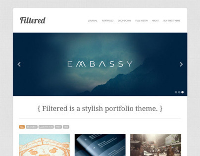 Filtered - WordPress Filterable Portfolio Theme