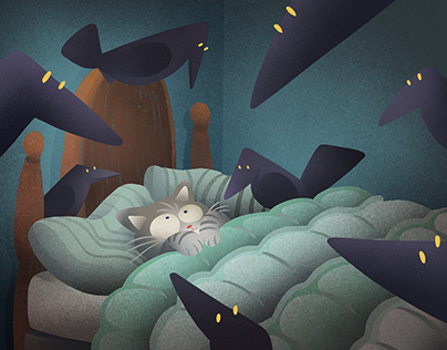 Tired Kitty: illustration series