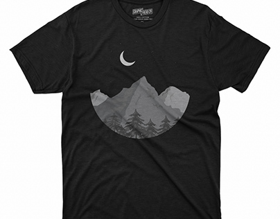 Celestial Summit: Moonlit Mountain Majesty