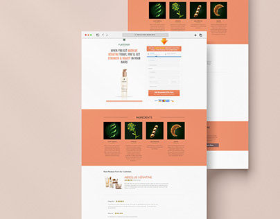Hair Treatment Product Landing Page