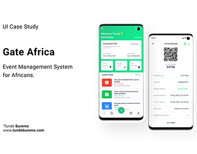 Gate Africa Estate Management Software Mobile App UI