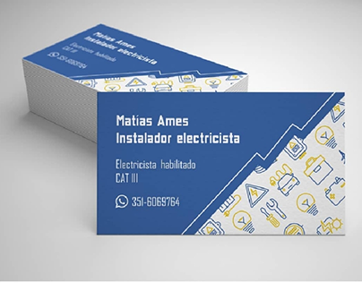 Diseño tarjeta personal electricista