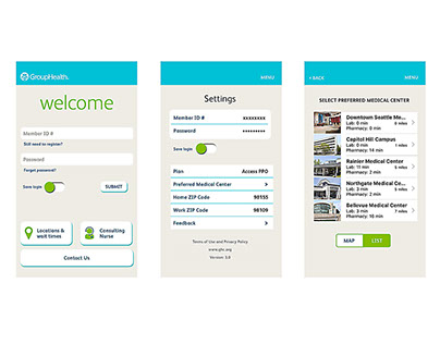 MOBILE: Health care app design concept