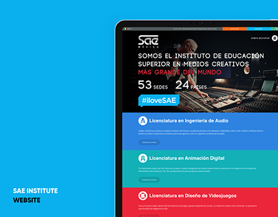 SAE Institute Mexico web design