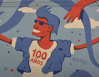 KLM 100 years mural