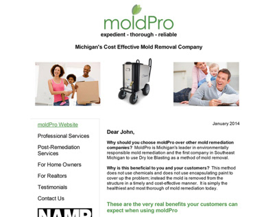 Copywriting - moldPro, LLC - Newsletter