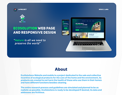 EcoSolutions web page and responsive design Project